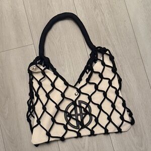 Stylish Black and Cream Women's Bag